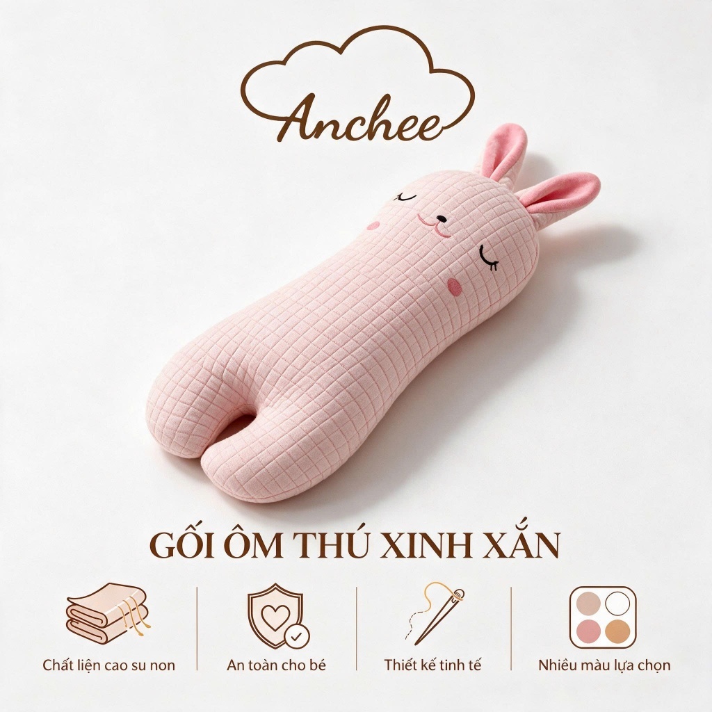 Gối ôm vải trần Hàn Anchee cho bé