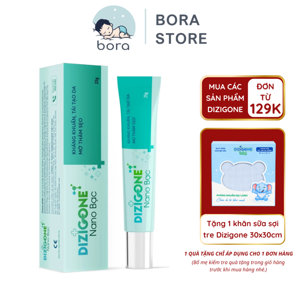 Kem Dizigone Nano Bạc 25g tái tạo da cho bé