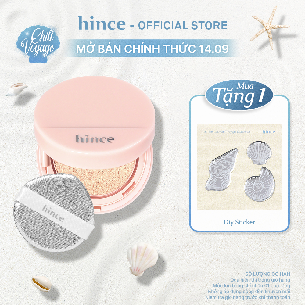 [NEW] Cushion che phủ cao với hiệu ứng Silky Glow, giúp da mịn đẹp, đều màu và lâu trôi hince Cover 