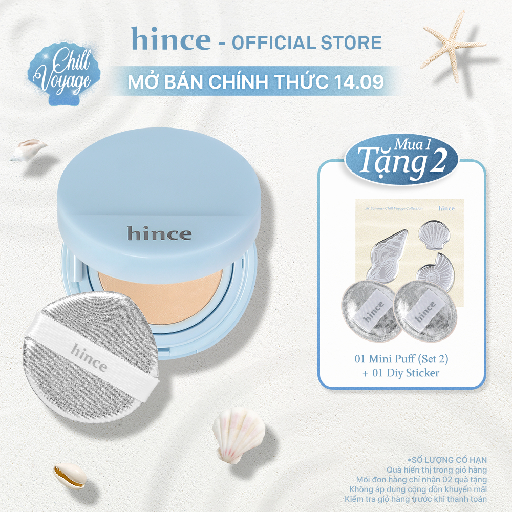 [PHIÊN BẢN VỎ MỚI] Cushion lì kiềm dầu thuần chay hince Second Skin Mesh & Matte Cushion 12g