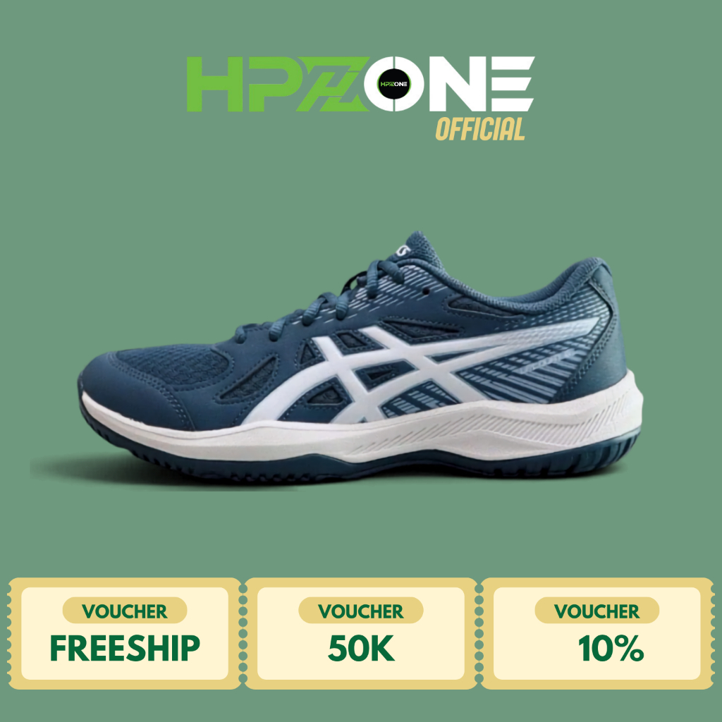 Giày Asics UpCourt 6 Xanh Indigo - Giày Bóng Chuyền, Cầu Lông, Pickleball Trẻ Trung Êm Nhẹ