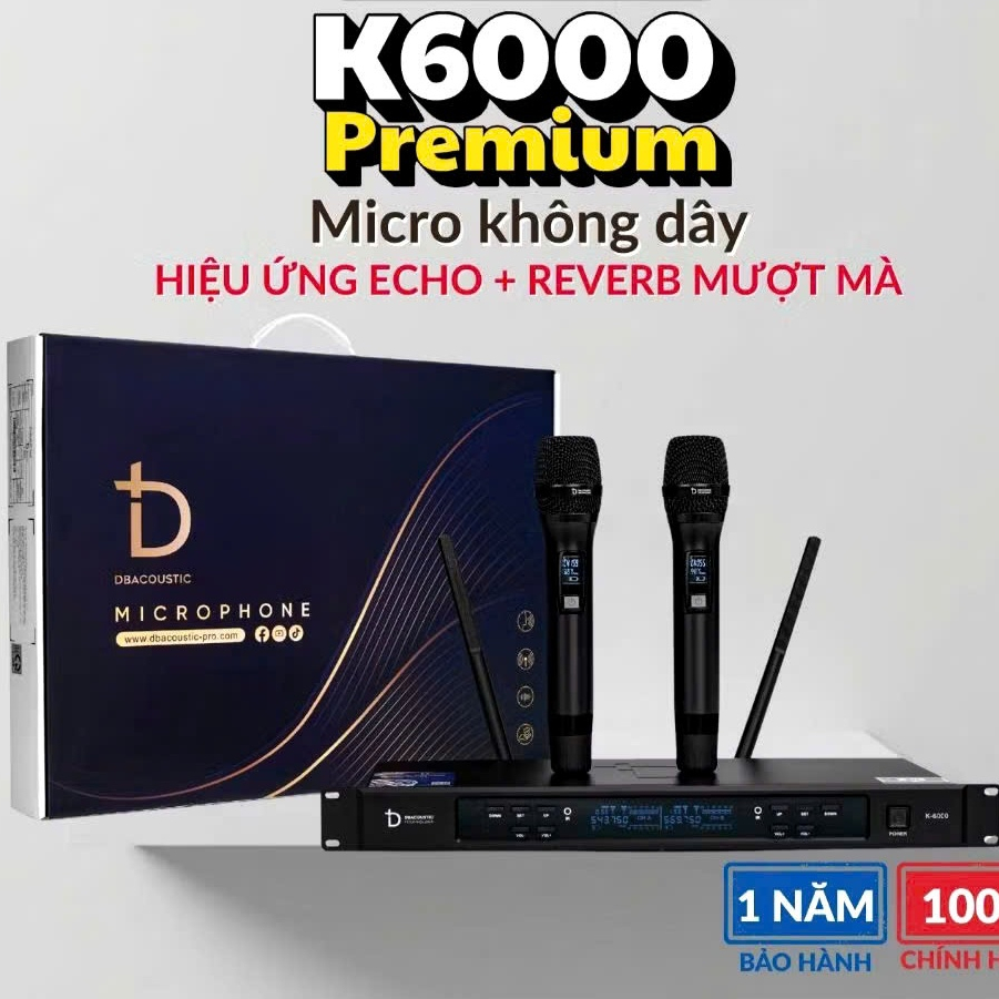 Micro không dây Dbacoustic K6000 bản premium, hàng chính hãng.