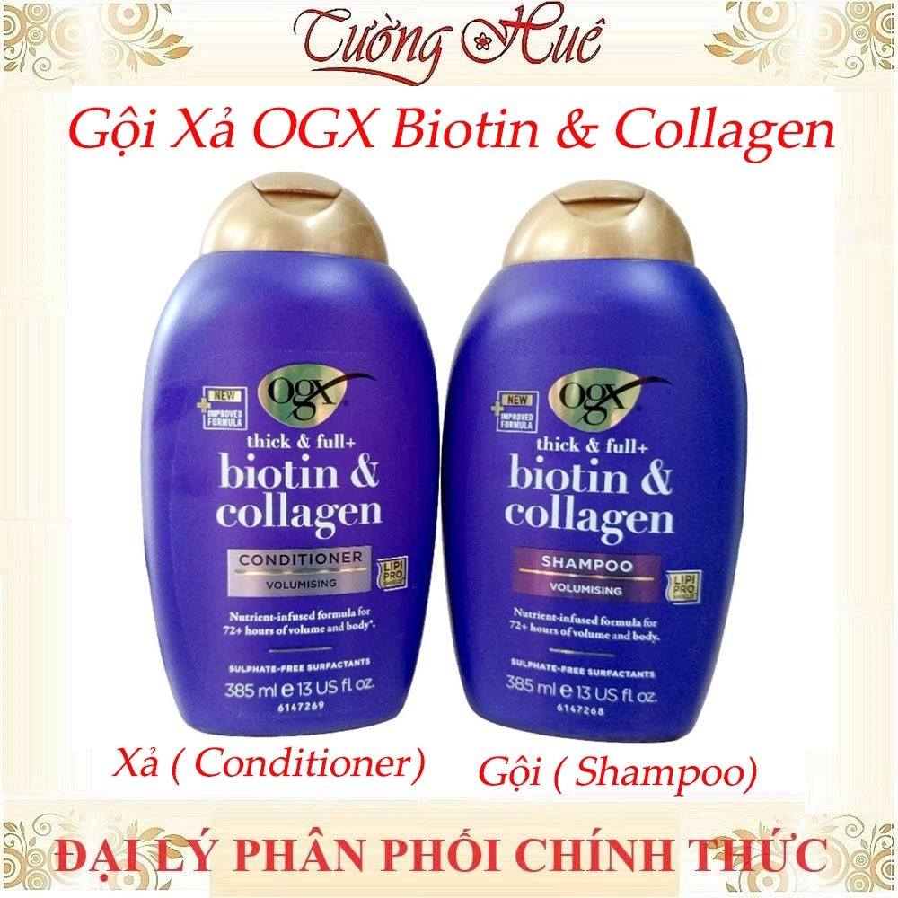 Gội Xả OGX Thick & Full - Biotin & Collagen 385ml - (Có Lựa Chọn)