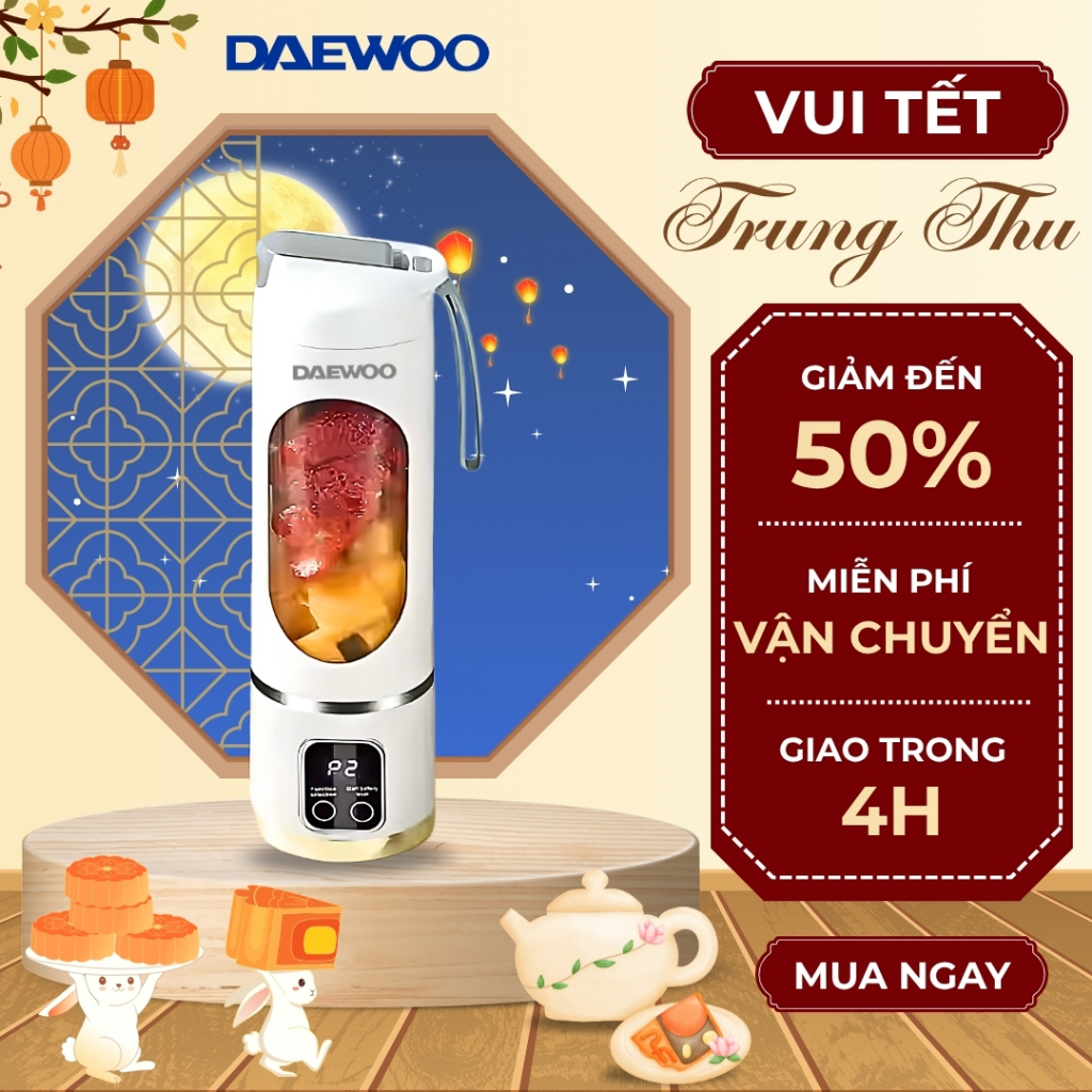 Máy xay cầm tay DAEWOO DWBL-4515 (450ml) - Ly xay trái cây thông minh, nhỏ gọn, tiện lợi