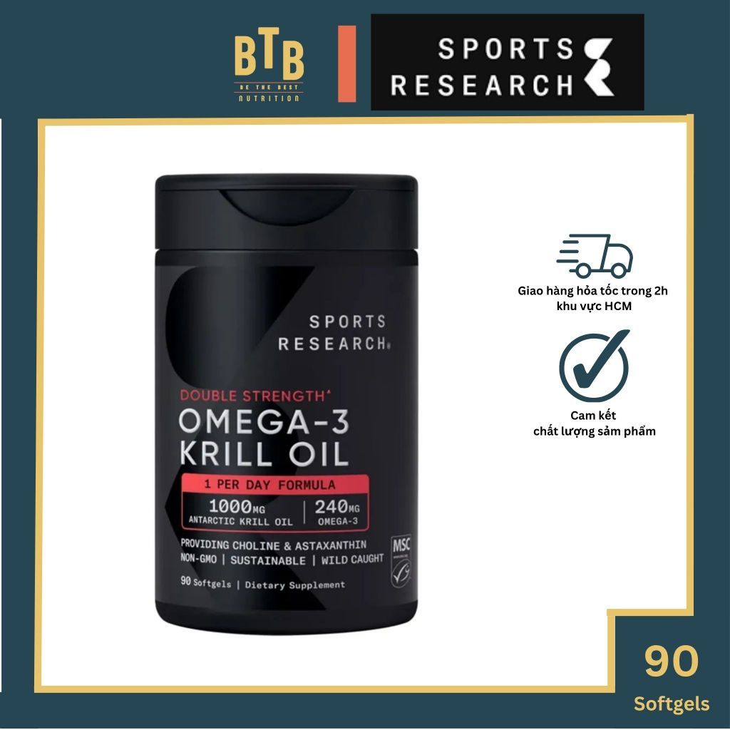 Sports Research Omega-3 Krill Oil 90 viên