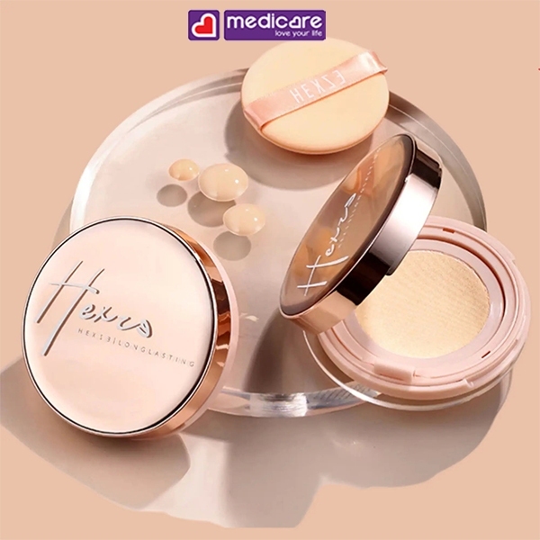Phấn Nước Lâu Trôi HEXZE Brightening Longlasting Cushion Foundation 15g*2