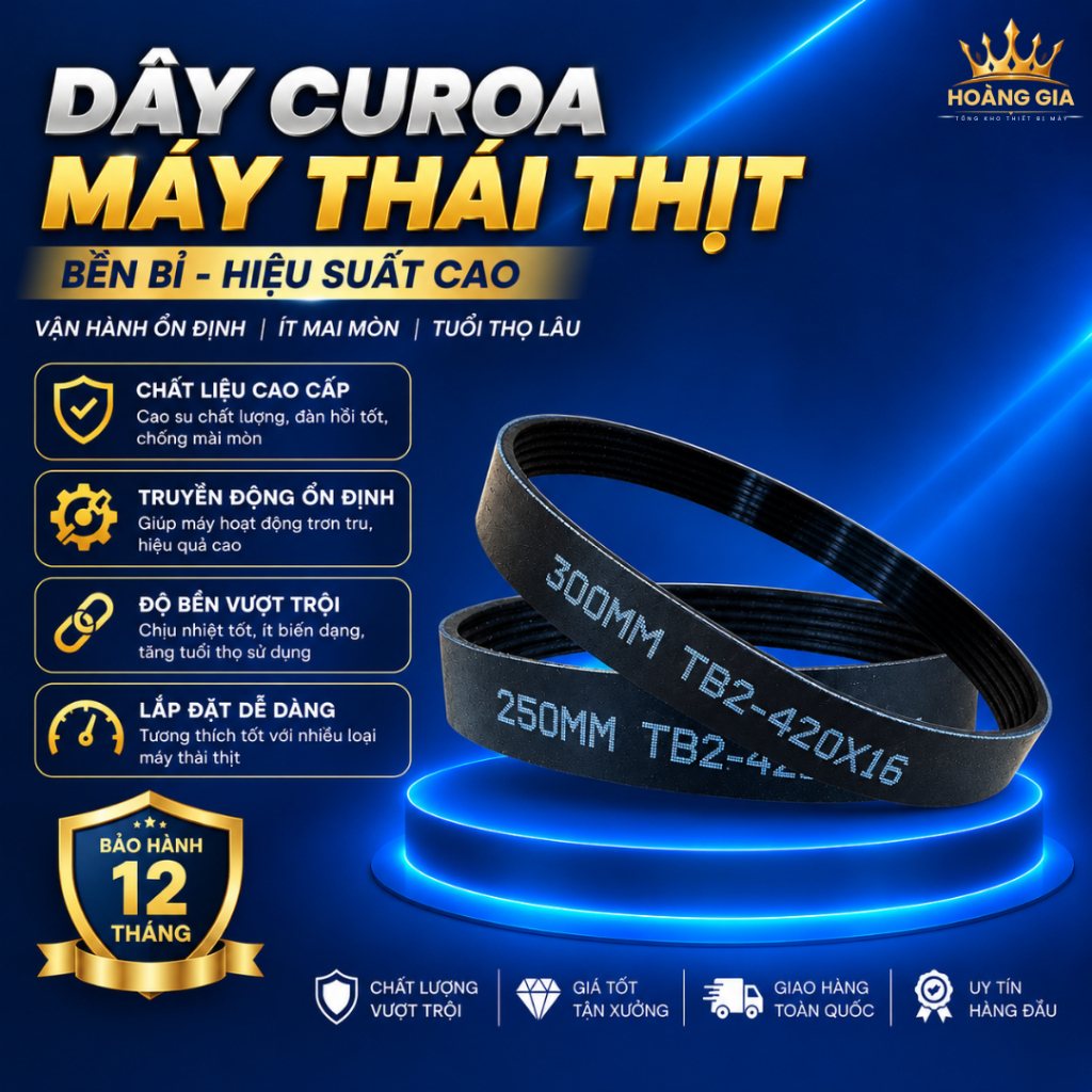 Dây Curoa máy thái thịt – Dây đai truyền động máy thái thịt. Dây Đai Máy Thái Thịt: ES250, ES300 | B
