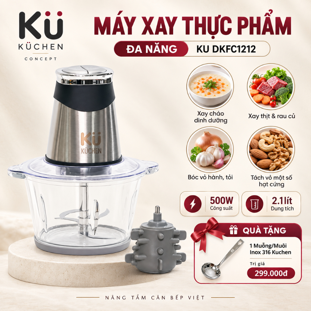 Máy xay thực phẩm đa năng Kuchen KU DKFC1212 - Kuchen Concept