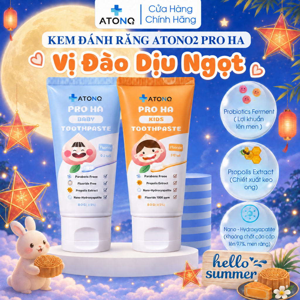 Kem đánh răng lợi khuẩn PRO HA ATONO2, Bảo vệ nướu và men răng toàn diện…