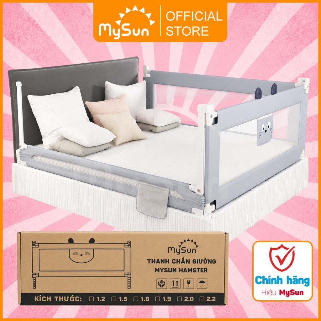 Thanh tấm chắn giường dạng trượt cho bé an toàn MySun Hamster kích thước 1m2 1m5 1m8 1m9 2m 2m2