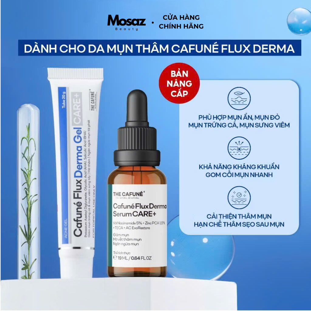 Gel Giảm Mụn Và Thâm Cafuné Flux Derma Gel 20gr