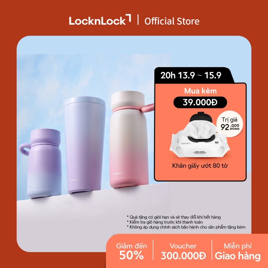 Bình giữ nhiệt LocknLock Metro Studio Gradation tumbler 540ml, 480ml và 350ml bằng thép không gỉ