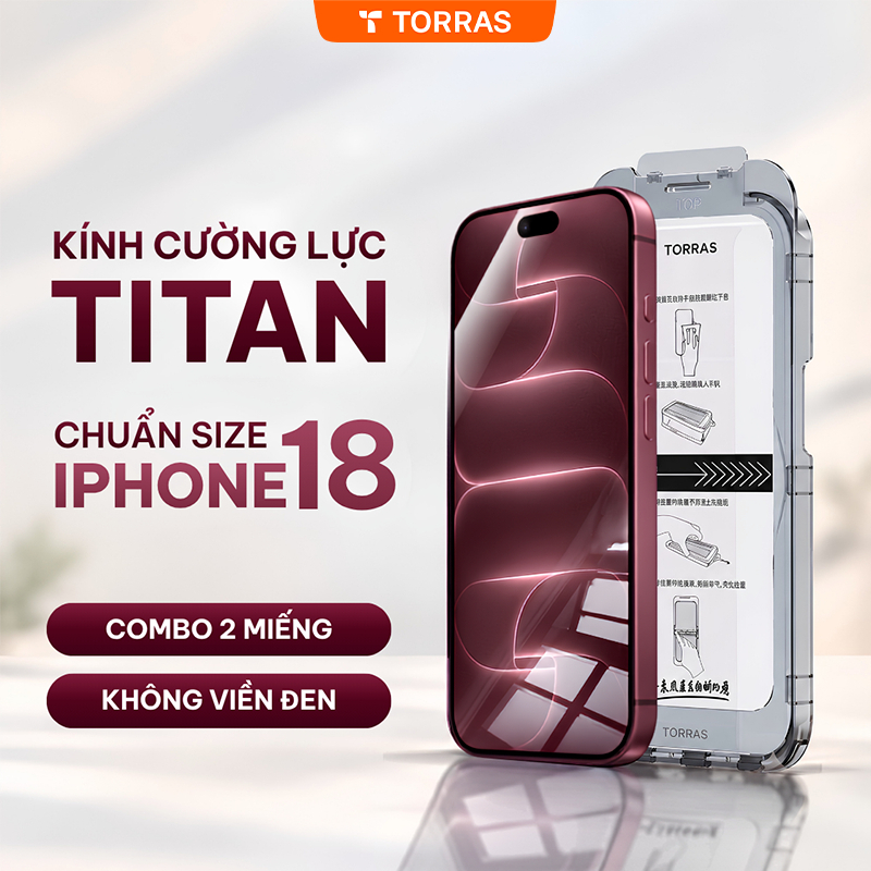 TORRAS Kính Cường Lực 2 Miếng Tự Dán Không Viền Đen Chống Vân Tay Cho Điện…