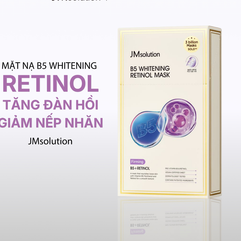 JMsolution Combo 10 Miếng Mặt Nạ JMsolution B5 Whitening Retinol Mask Chính Hãng - (25g x 10)