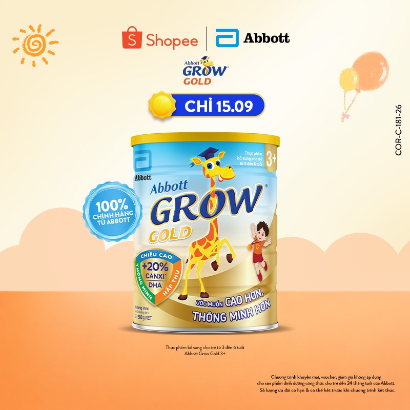 Sữa bột Abbott Grow Gold 3+ loại 800g