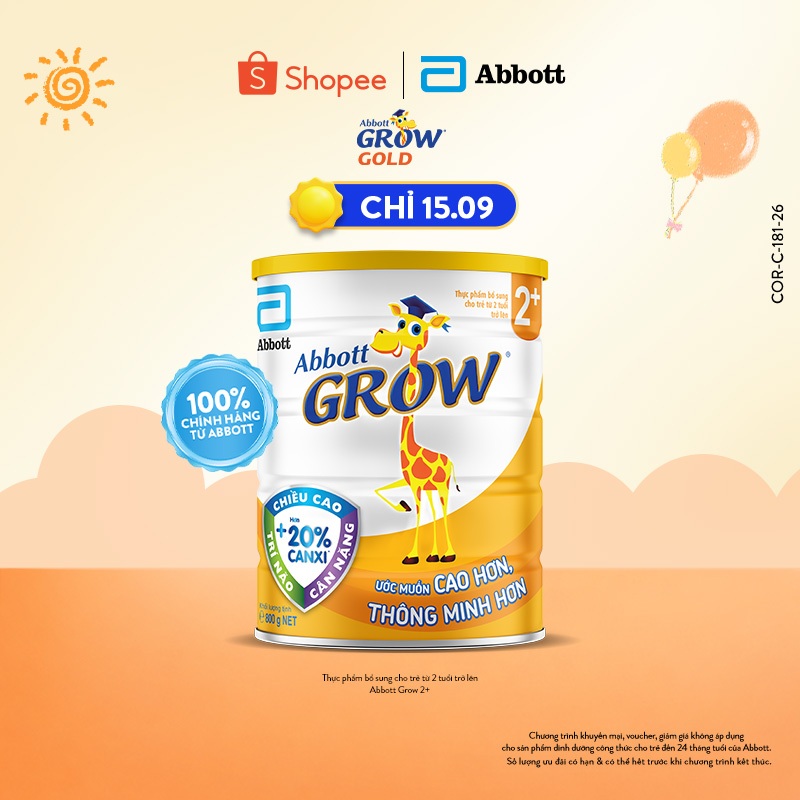 Sữa bột Abbott Grow 2+ loại 800g