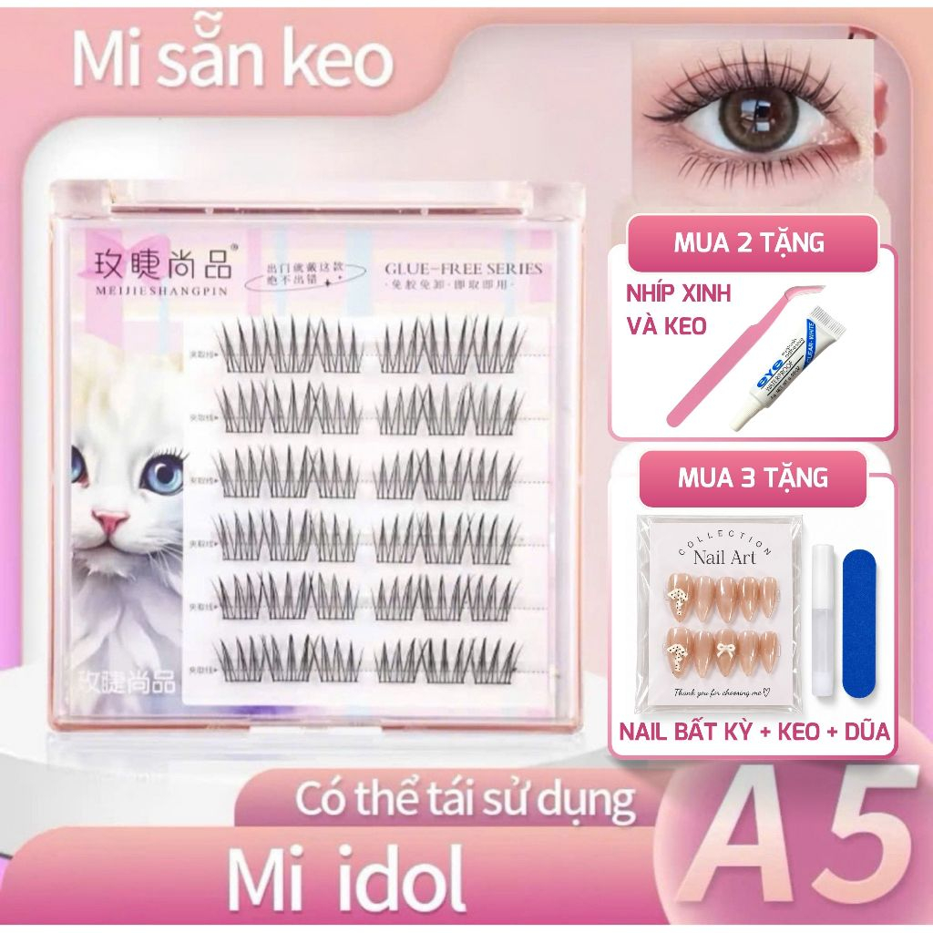 [ DEAL ĐỘC QUYỀN] Lông mi giả sẳn keo MJ SHANGPIN loại 1,  ( Tự chọn) keo dính chắc mi mảnh tự nhiên