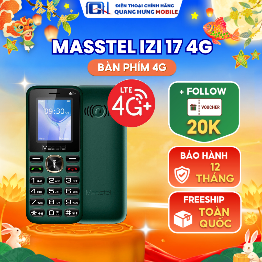 Điện Thoại Masstel Izi 17 4G - Hàng Chính Hãng - Bảo Hành 12 Tháng
