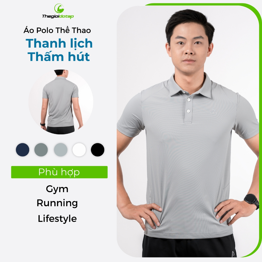 Áo Polo Thể Thao Nam High Class Icado HT125 Tập Gym, Pickleball Co Giãn Thấm Hút thế giới đồ tập TĐ