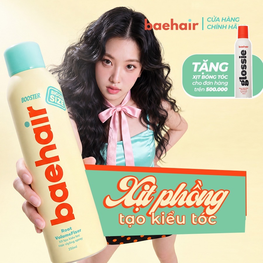 Gôm mềm, tạo phồng tự nhiên Baehair Booster 250ml giúp phồng tóc, giữ nếp uốn & không gây bết cứng t