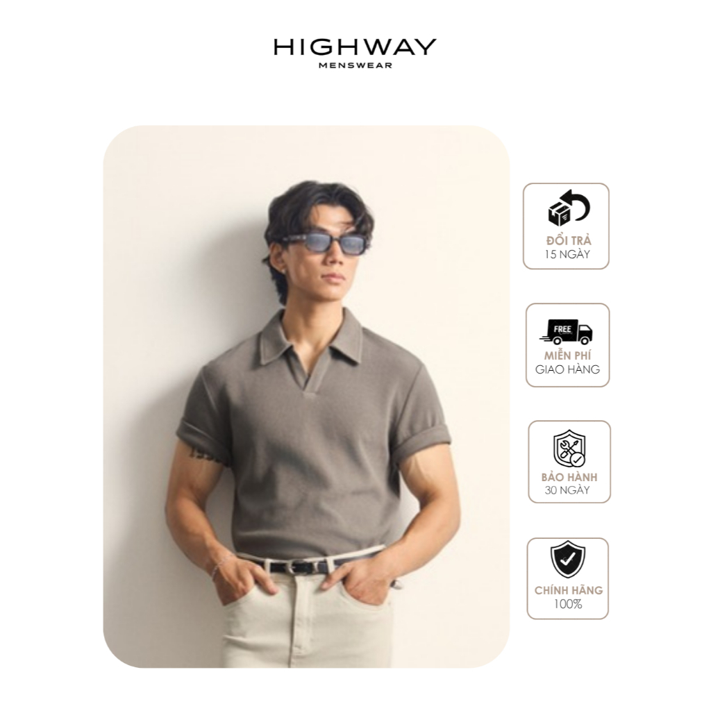 Áo polo nam cotton đàn hồi chống nhăn Highway (Menswear) Bowen