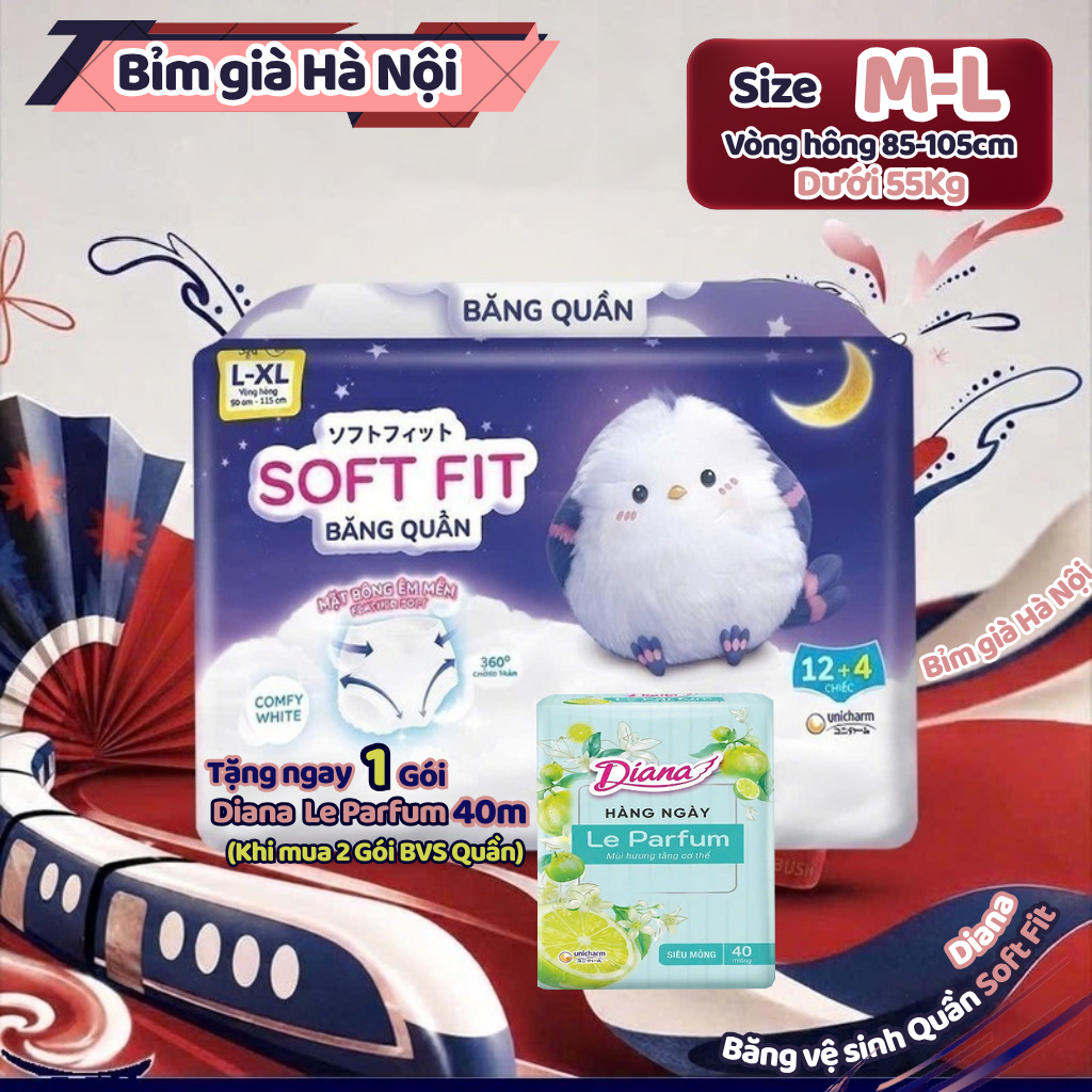 (2 tặng 1) Bvs quần SOFT FIT Diana siêu thấm #băng quần #bvs quần #băng quần diana #bvs #diana #bvs 