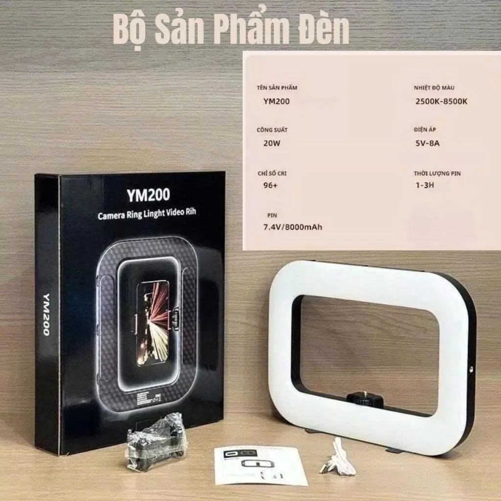Đèn Trợ Sáng  YM200- Có Pin tích điện- công suất 20W