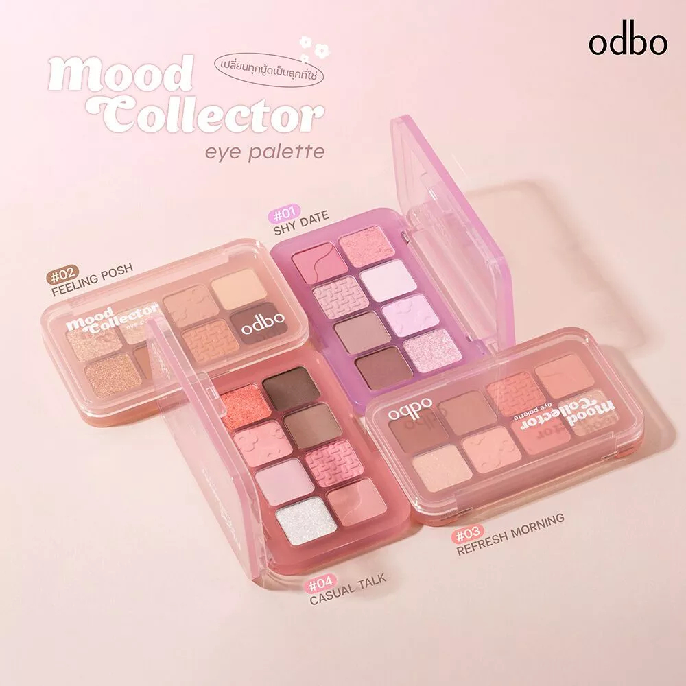 [ODBO] Bảng Phấn Mắt Odbo 8 Ô Nhũ Lì Trong Suốt, Mood Collector Eye Palette, 7.2g (OD2030)