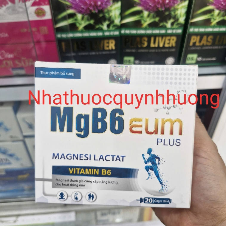 Magne-B6 EUM plus CÔNG TY CỔ PHẦN KINH DOANH DƯỢC PHẨM CHÂU ÂU Hộp 20 ống - Sachet, 10mlx20