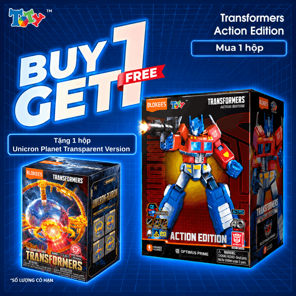 [CHÍNH HÃNG] Transformers - (Limited Model Kit) - Transformers AE01 - G1 Optimus Prime (20cm) - Lumi