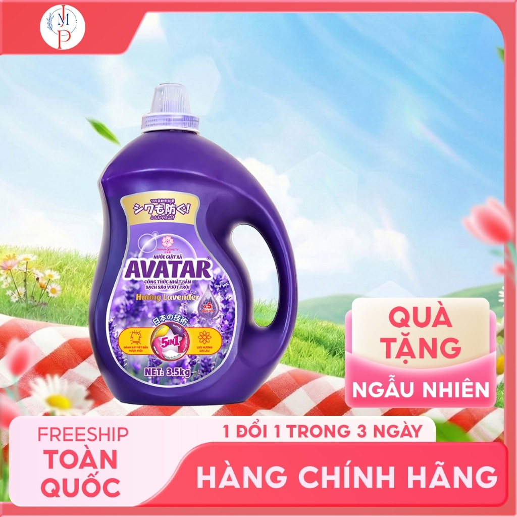 Nước Giặt Xả Avatar 5 Trong 1 Hương Lavender (3.5kg)
