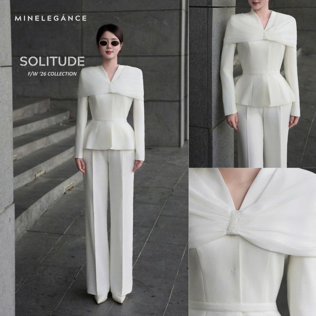 MINELEGÁNCE | SET ÁO VEST & QUẦN ỐNG ĐỨNG CÔNG SỞ, SANG TRỌNG - MIN220