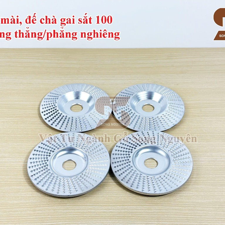 Đế chà gai thép/ đế chà gai sắt/ đế chà phá/ đế mài sắt/ đế mài thép - mặt phẳng thẳng và nghiêng - 