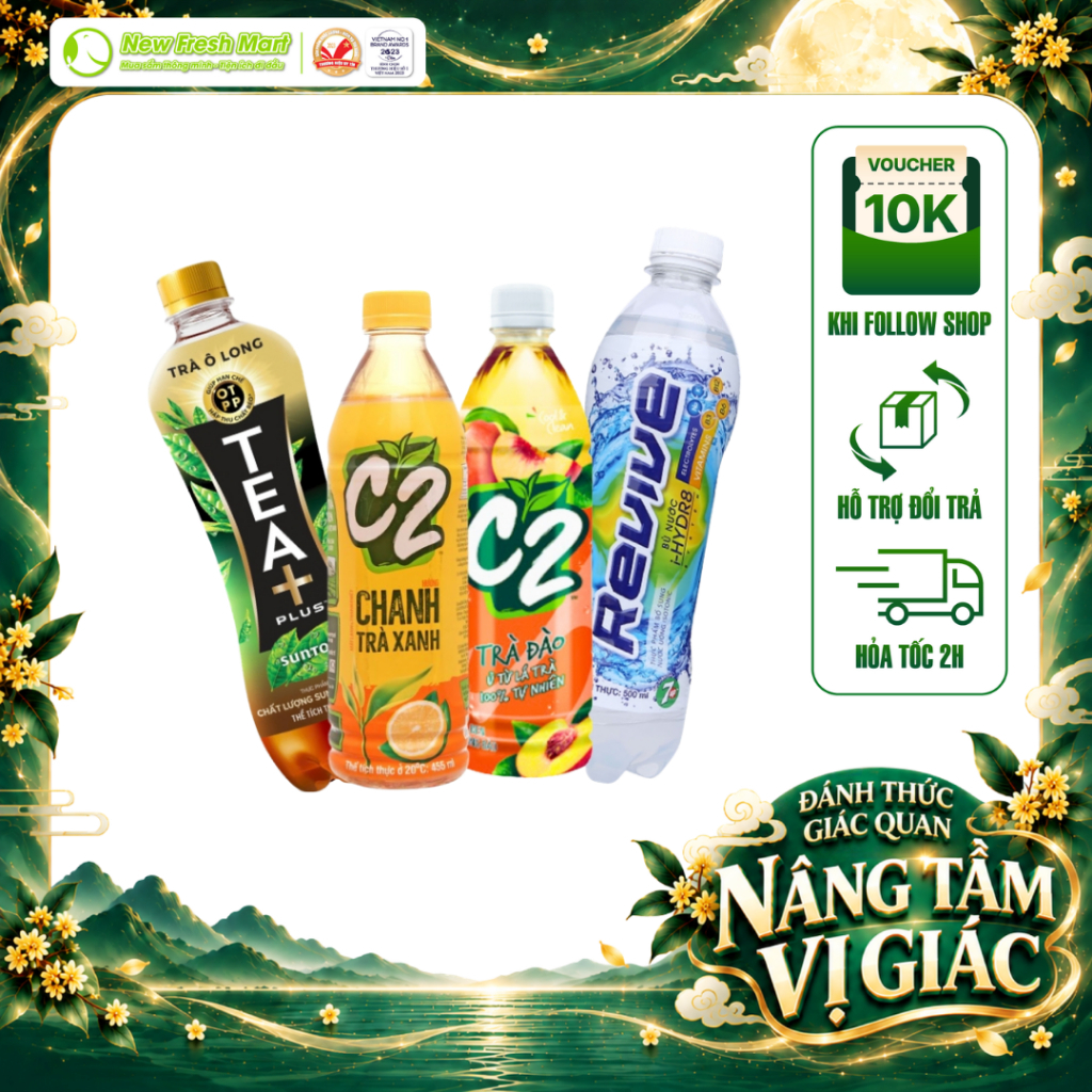 [QUÀ TẶNG] TRÀ Ô LONG TEA PLUS, C2 VỊ ĐÀO, C2 TRÀ XANH HƯƠNG CHANH, REVIVE MUỐI KHOÁNG