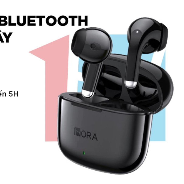 Tai nghe Bluetooth Không Dây 1HORA AUT203- Màu đen/trắng - Chính Hãng