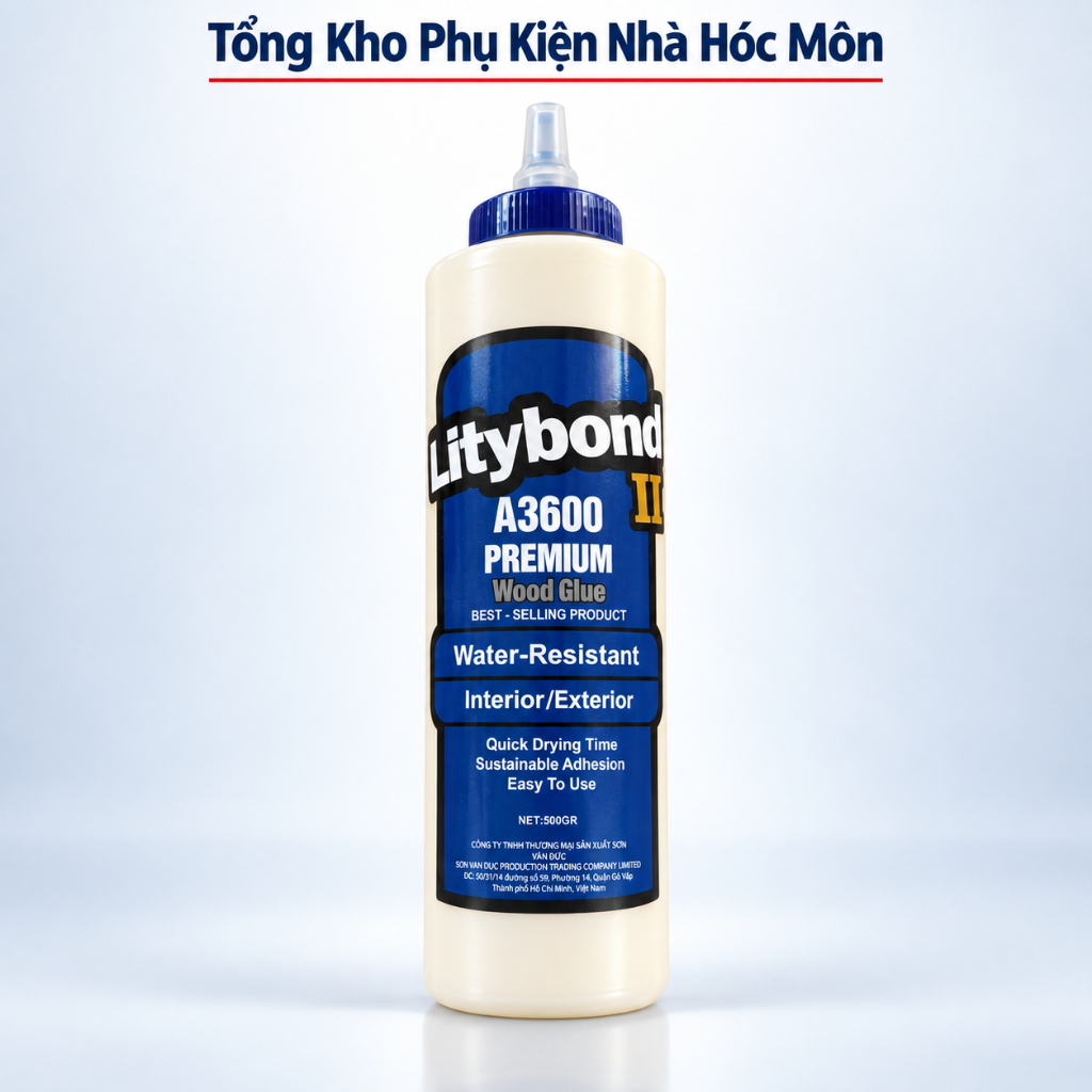 Keo Sữa Dán Gỗ Litybond – Keo Dán Đồ Gỗ, Ván MDF, Ván Ép, Nội Thất Bám Dính Chắc, Dễ Sử Dụng