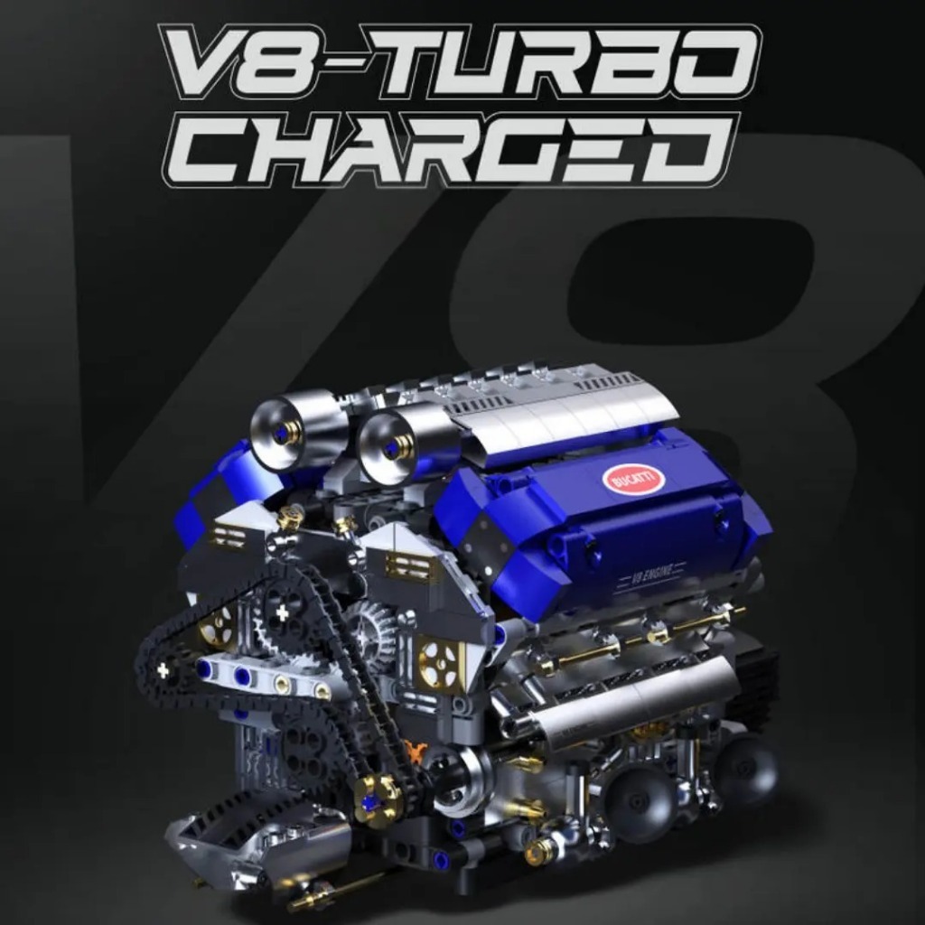 SAIGON BRICK - TUOMU - T1112 – V8-TURBO CHARGED ENGINE (1289PCS) – ĐỘNG CƠ TĂNG ÁP V8 - ĐỘNG CƠ USB 