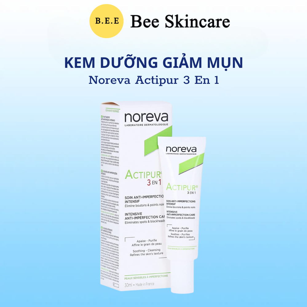 [HÀNG CÔNG TY] Kem Dưỡng Noreva Actipur 3 En 1 Care Giảm Mụn, Mờ Thâm, Kiềm Dầu Bee Skincare
