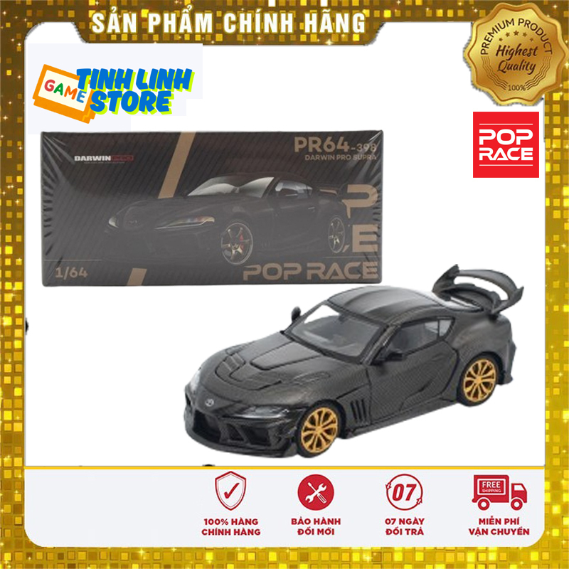 Mô Hình Xe Pop Race PR640398: Darwin Pro 66G WBK Toyota Supra (A90) - Carbon Edition (Tỷ Lệ 1:64)
