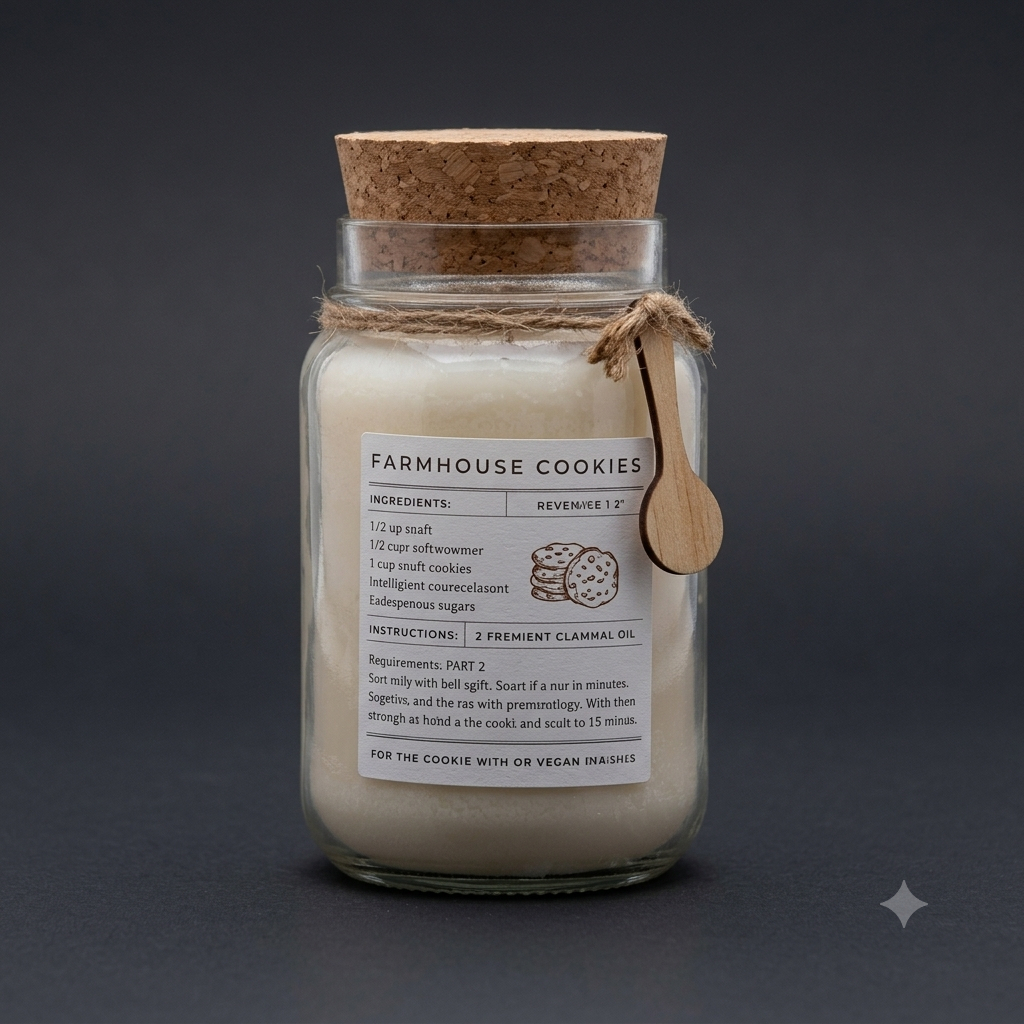 Farmhouse Cookies Scented Candle | Bakery Scented Candle | Vanilla Oatmeal Candle | Cozy Home