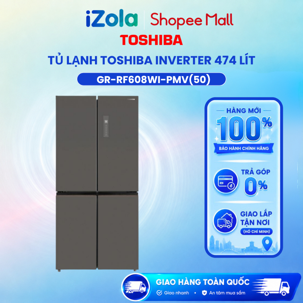GR-RF608WI-PMV(50) - Tủ lạnh Toshiba Inverter 474 lít Multi Door GR-RF608WI-PMV(50) - Hàng chính hãn