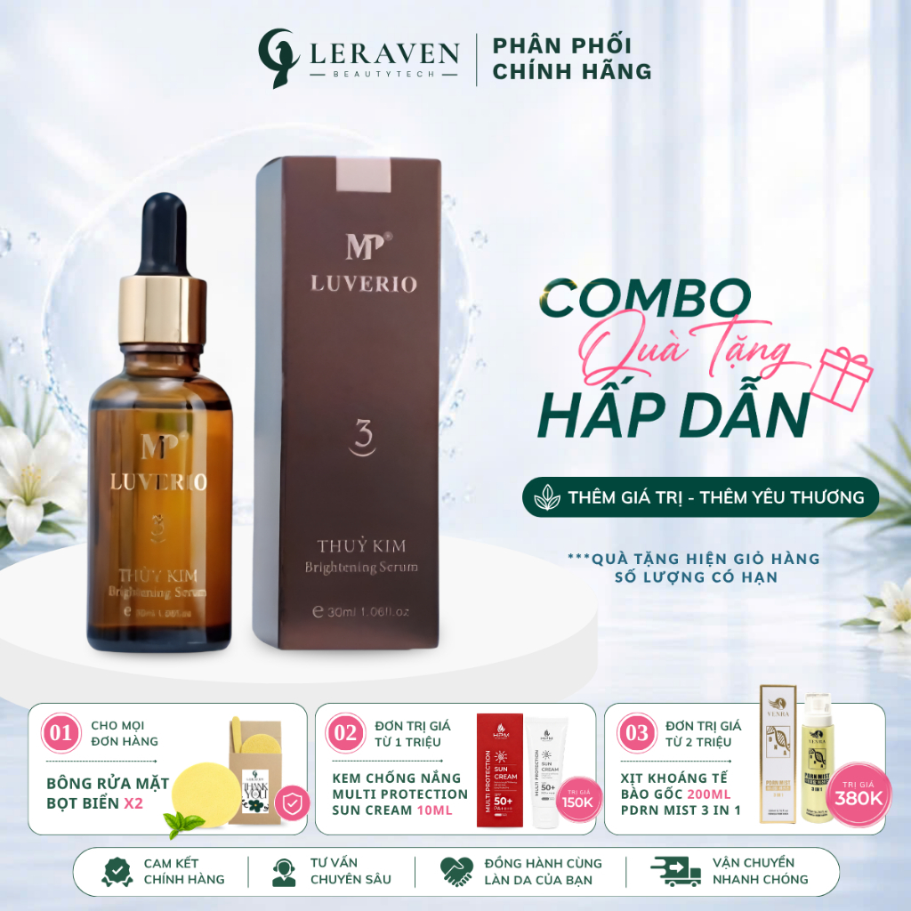 Serum Thuỷ Kim 3 Brightening Serum Luverio MP1 30ml