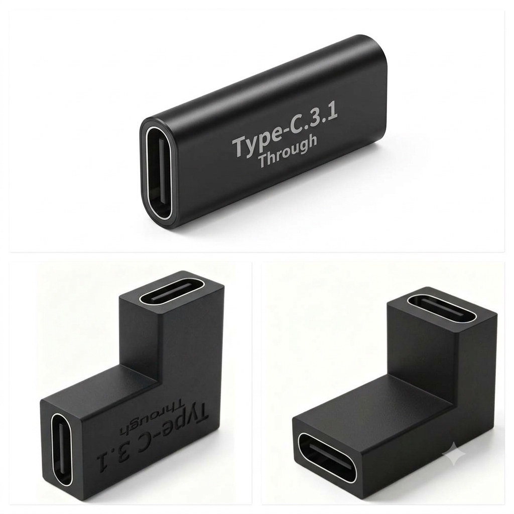 Đầu Nối TYPE C - TYPE C - Đầu Nối TYPE C 90 Độ - Đầu Nối TYPE C Góc Vuông