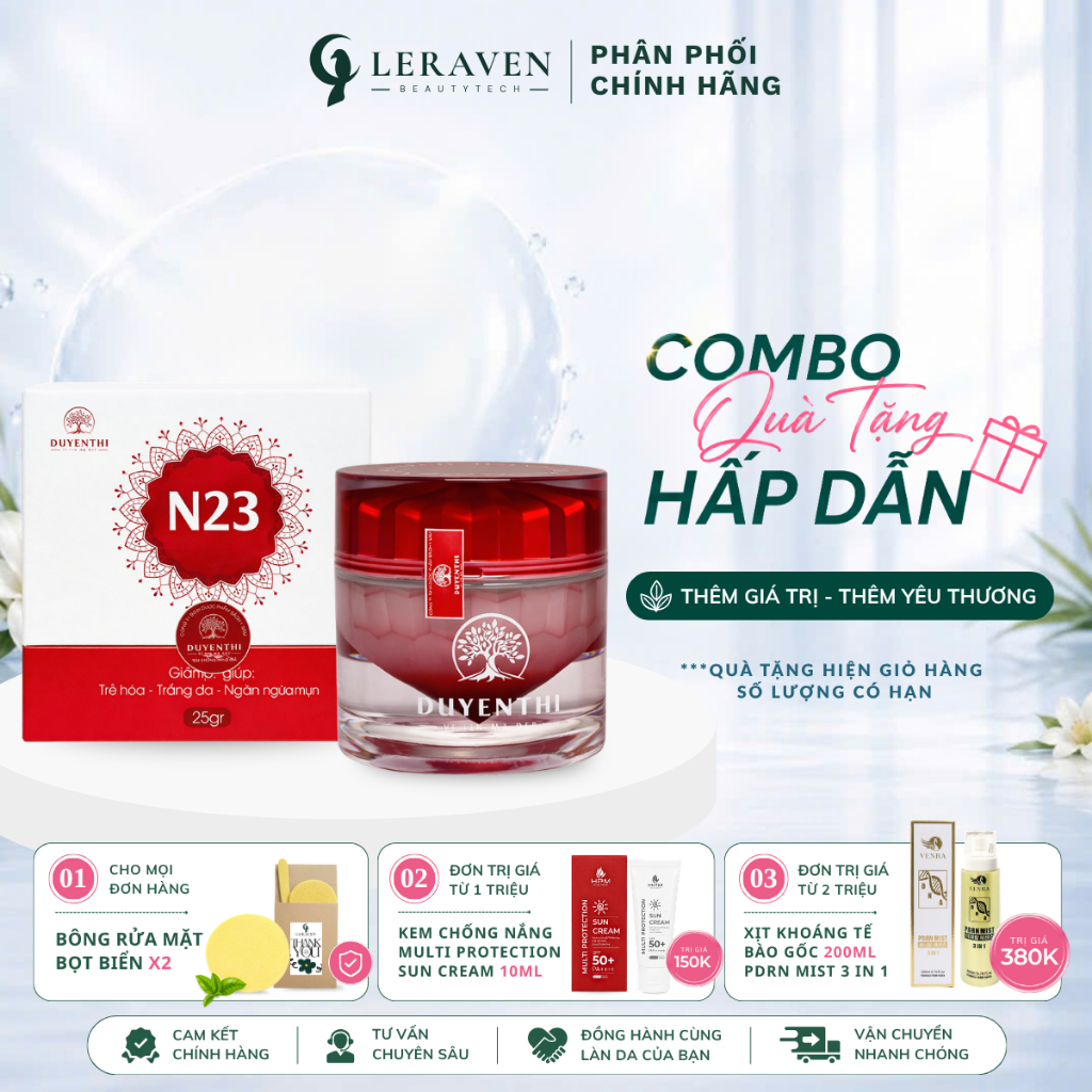 Kem trắng da N23 Duyên Thị 25g