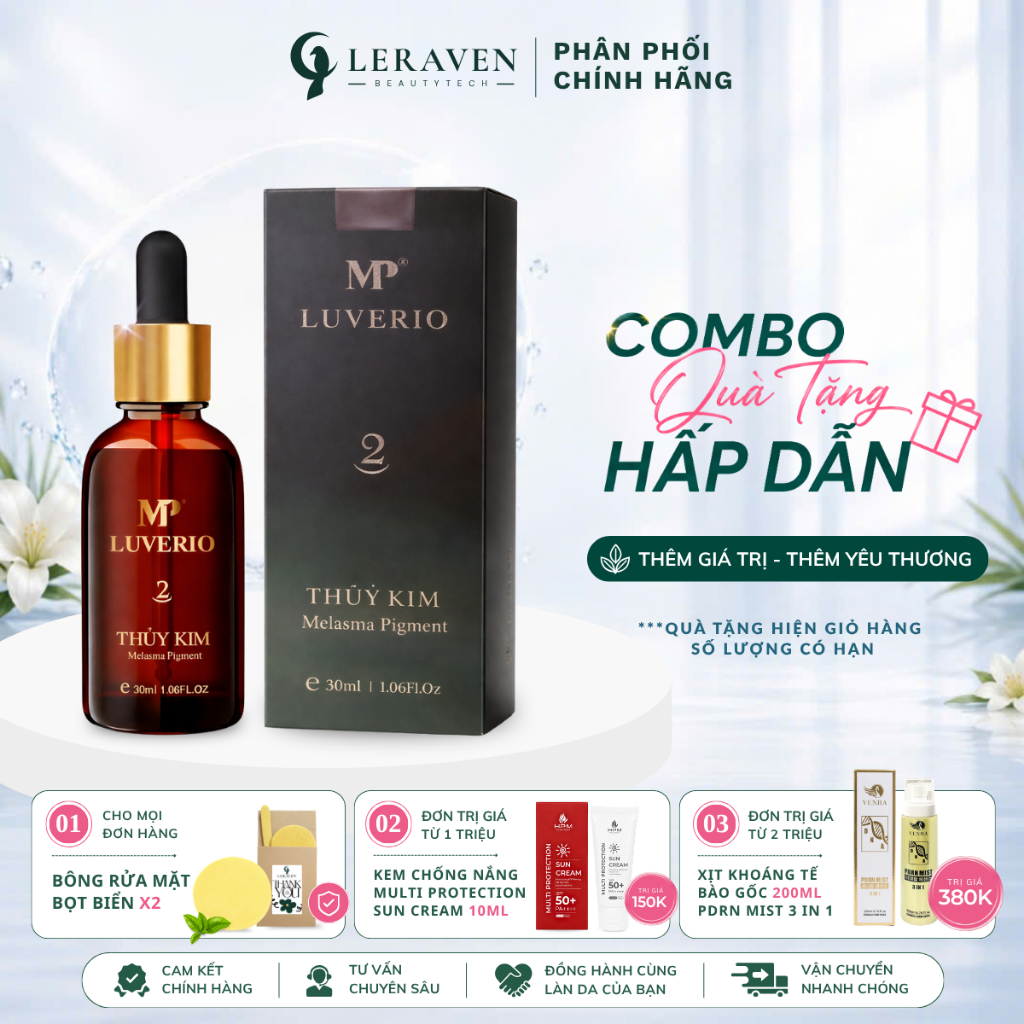 Thủy Kim 2 MP1 dung tích 30ml - Tinh Chất Nám Mụn Luverio Thuỷ Kim Số 2