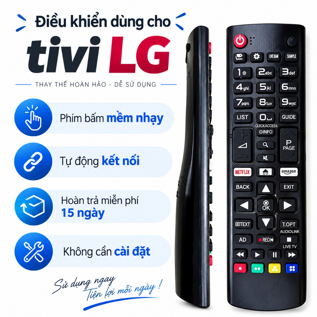 Remote Điều Khiển Dùng Cho Tivi LG Smart Ngắn
