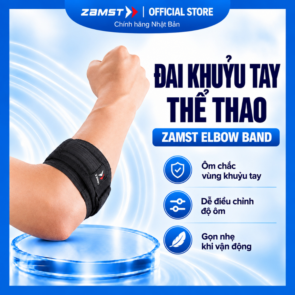 Đai bảo vệ khuỷa tay ZAMST Chính hãng ELBOW BAND