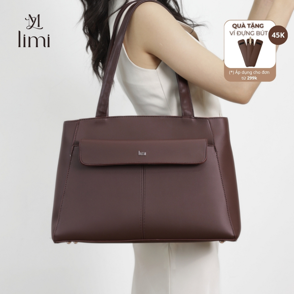 Túi nữ công sở LIMI (3 màu) đựng lap 14.3 inch A4 size to xách tay đi dạy đi làm CAMY