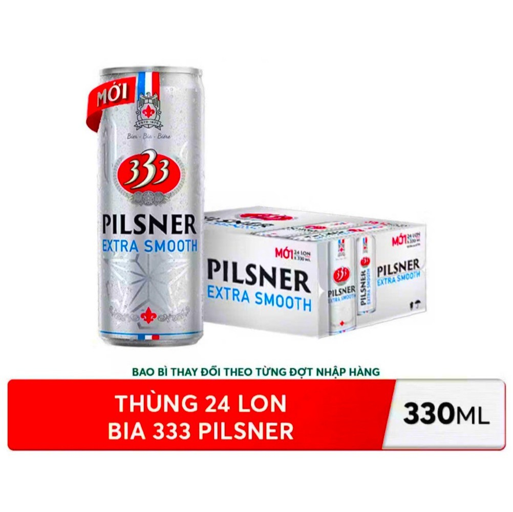 Bia 333 Pilsner 330ml Thùng 24 Lon