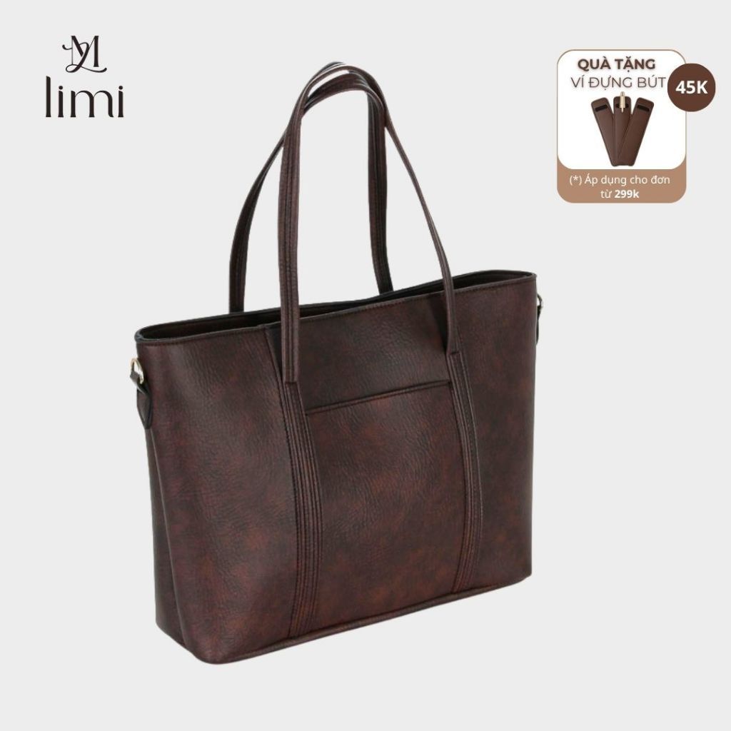 Túi Xách Nữ Công Sở LIMI (2 màu) Tote da size lớn Đựng Laptop đi học đi làm đi dạy A4 (FANCY)